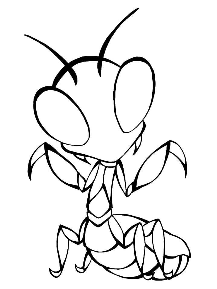 38 Fascinating Praying Mantis Coloring Pages Printable 9