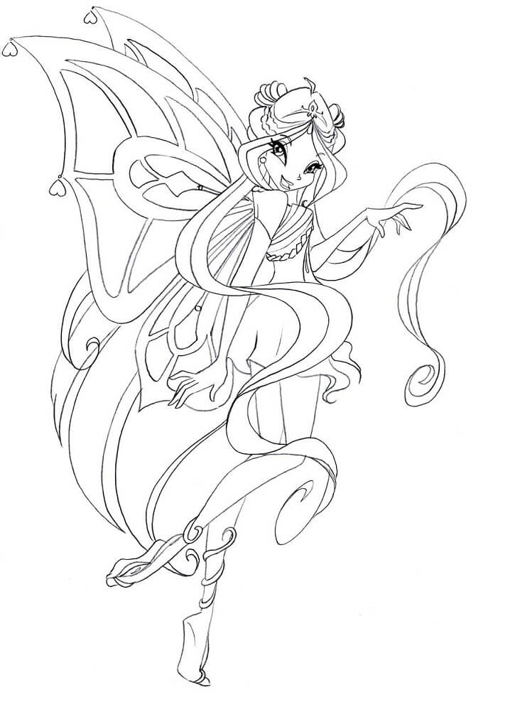 38 Magical Winx Club Bloom Coloring Pages Printable 14