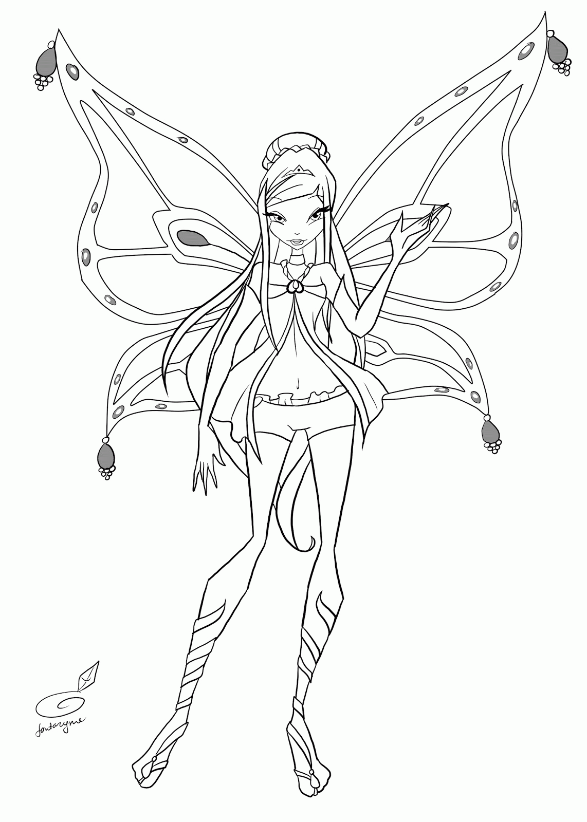 38 Magical Winx Club Bloom Coloring Pages Printable 15