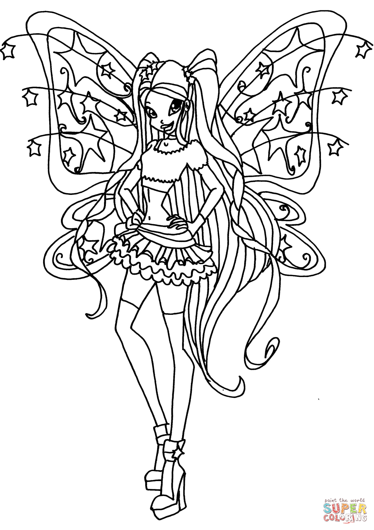 38 Magical Winx Club Bloom Coloring Pages Printable 16