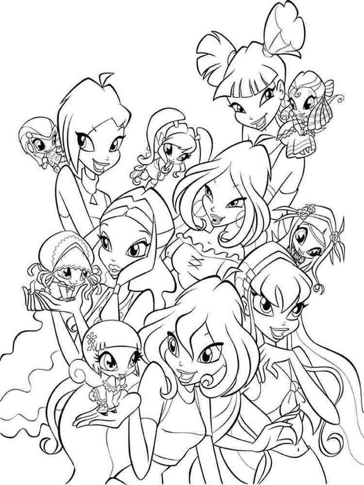 38 Magical Winx Club Bloom Coloring Pages Printable 19