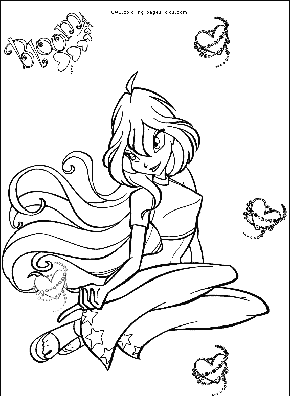 38 Magical Winx Club Bloom Coloring Pages Printable 2