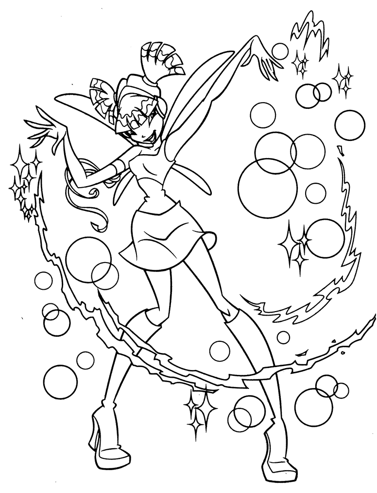 38 Magical Winx Club Bloom Coloring Pages Printable 22