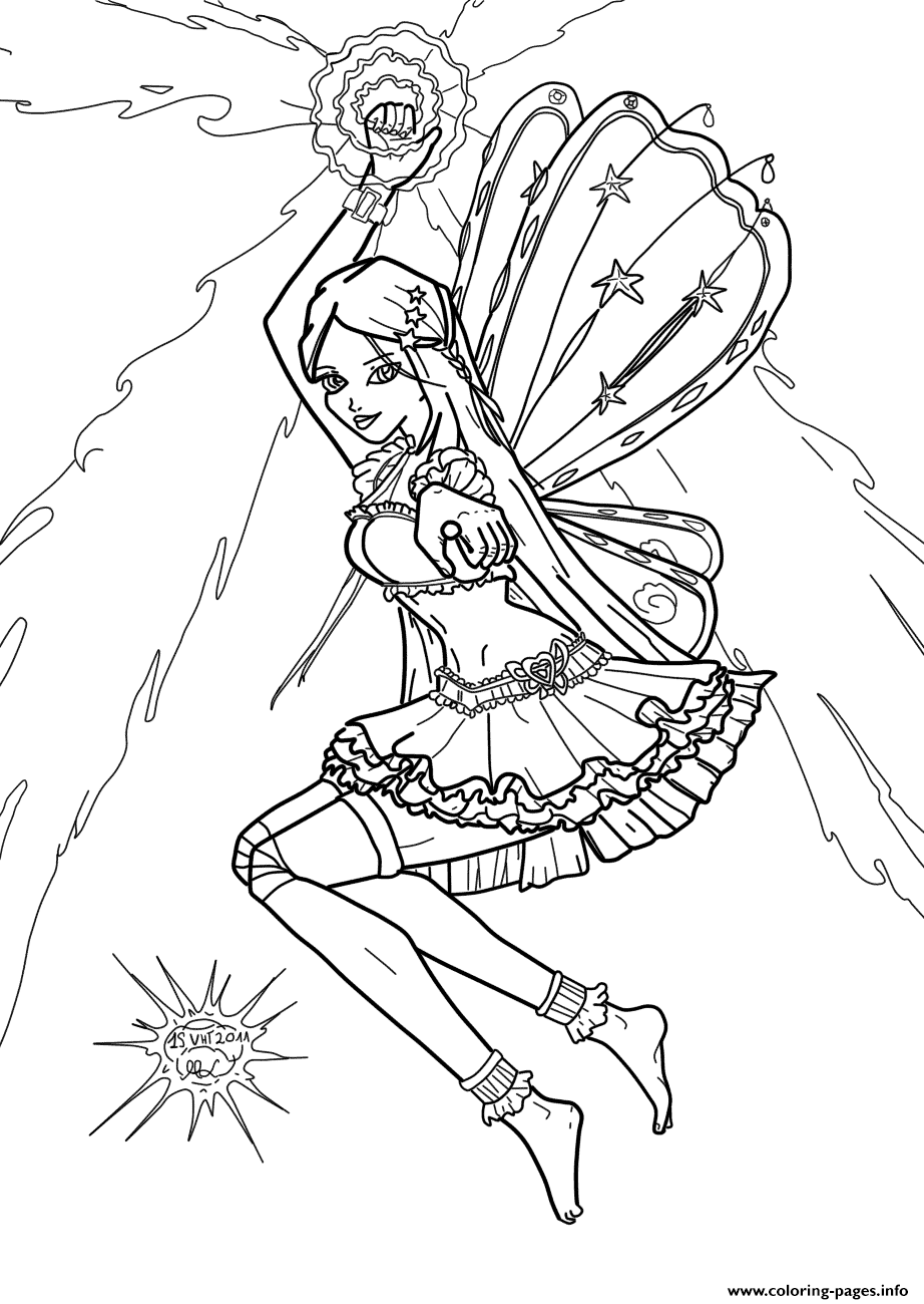 38 Magical Winx Club Bloom Coloring Pages Printable 24