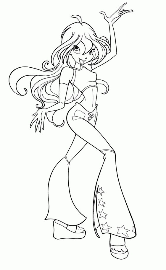 38 Magical Winx Club Bloom Coloring Pages Printable 26