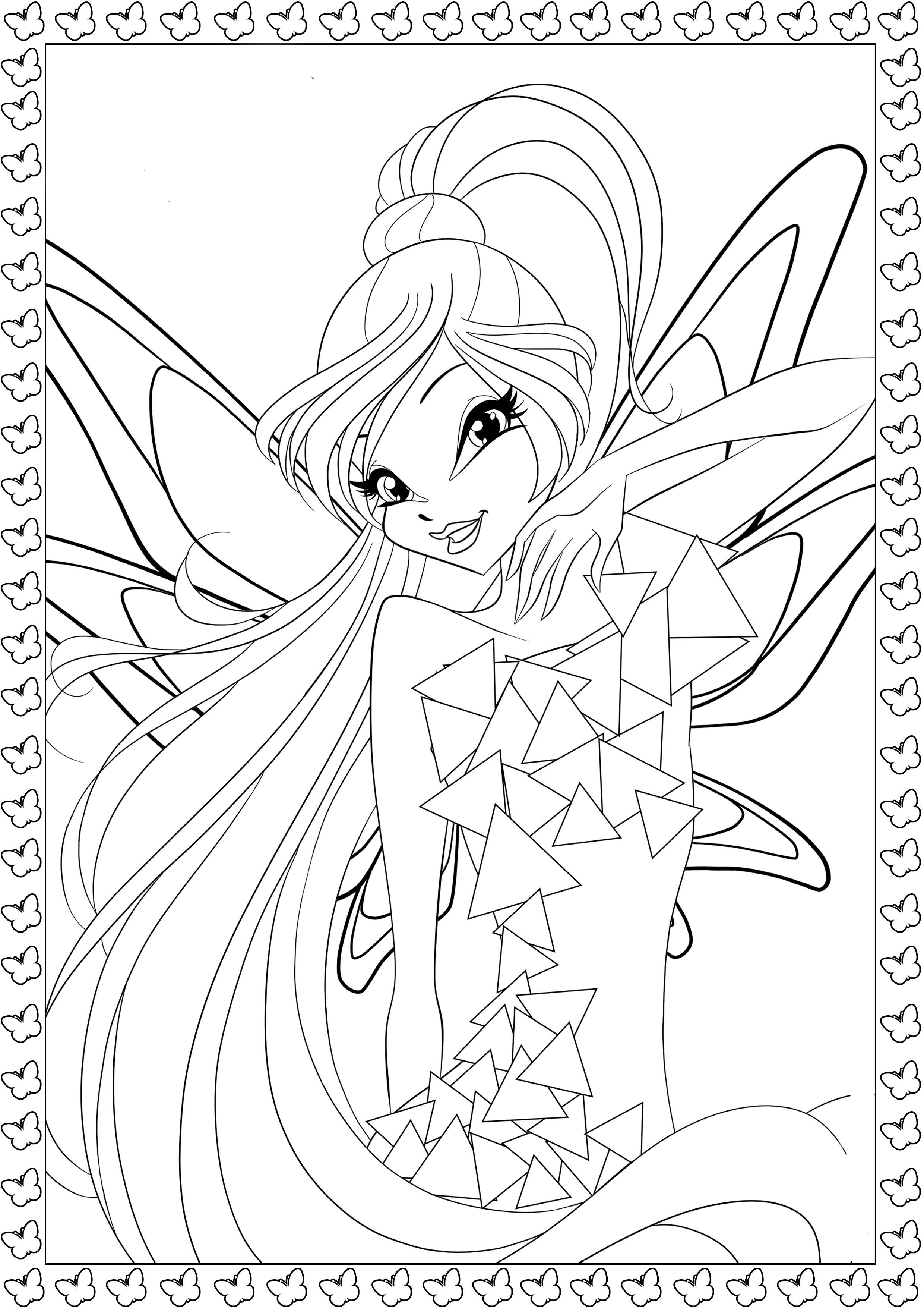 38 Magical Winx Club Bloom Coloring Pages Printable 27