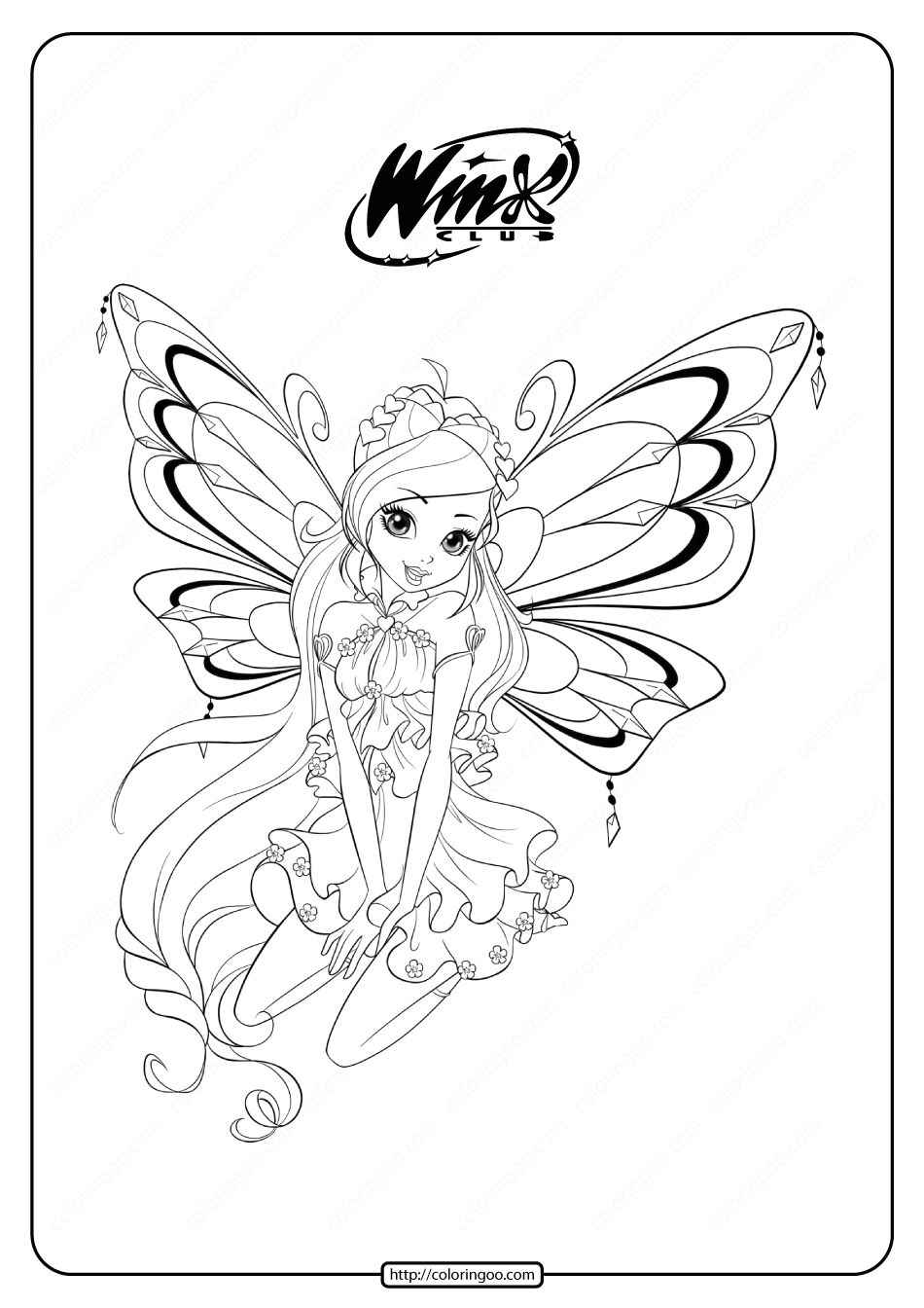 38 Magical Winx Club Bloom Coloring Pages Printable 32