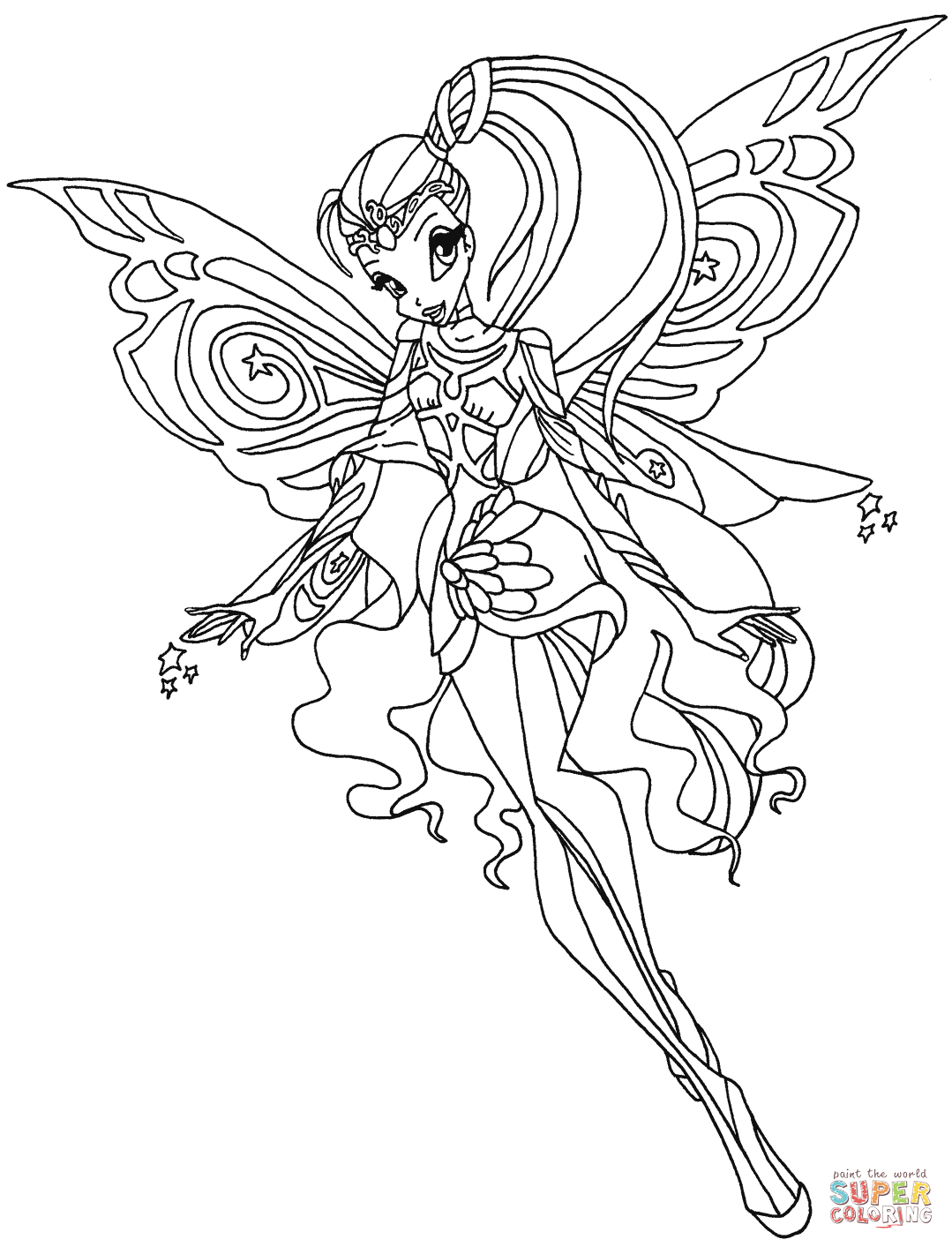 38 Magical Winx Club Bloom Coloring Pages Printable 34