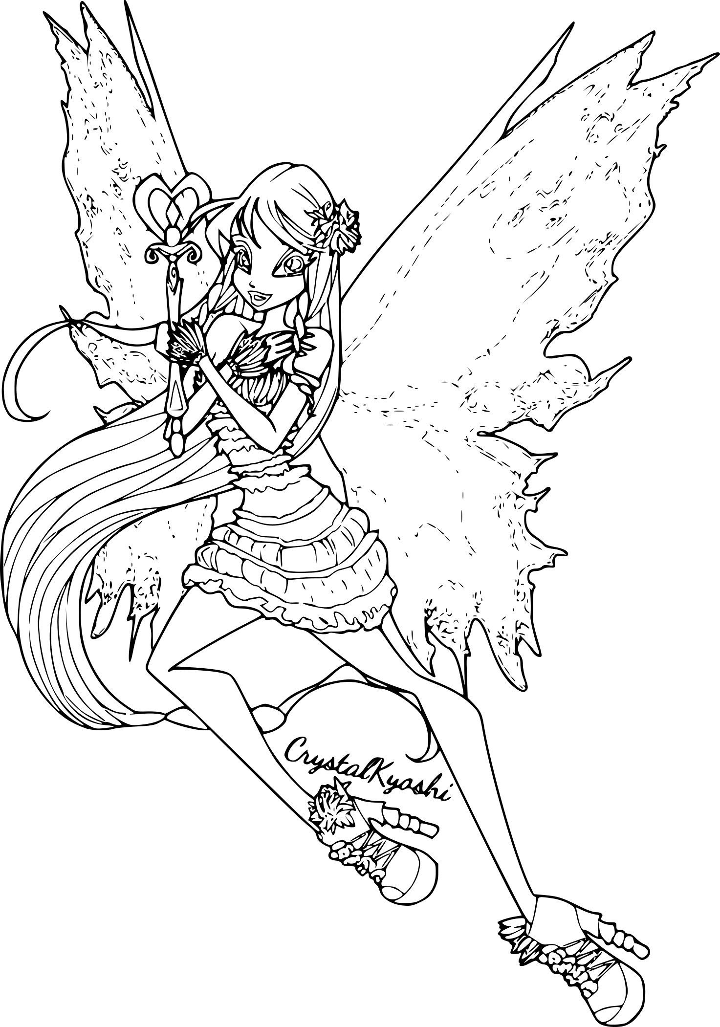 38 Magical Winx Club Bloom Coloring Pages Printable 8