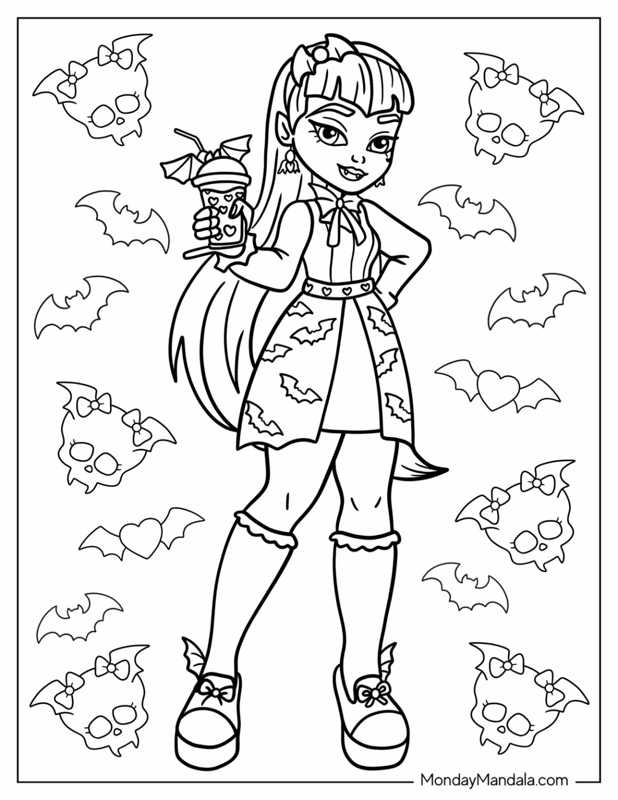 38 Monster High Coloring Pages Printable 5