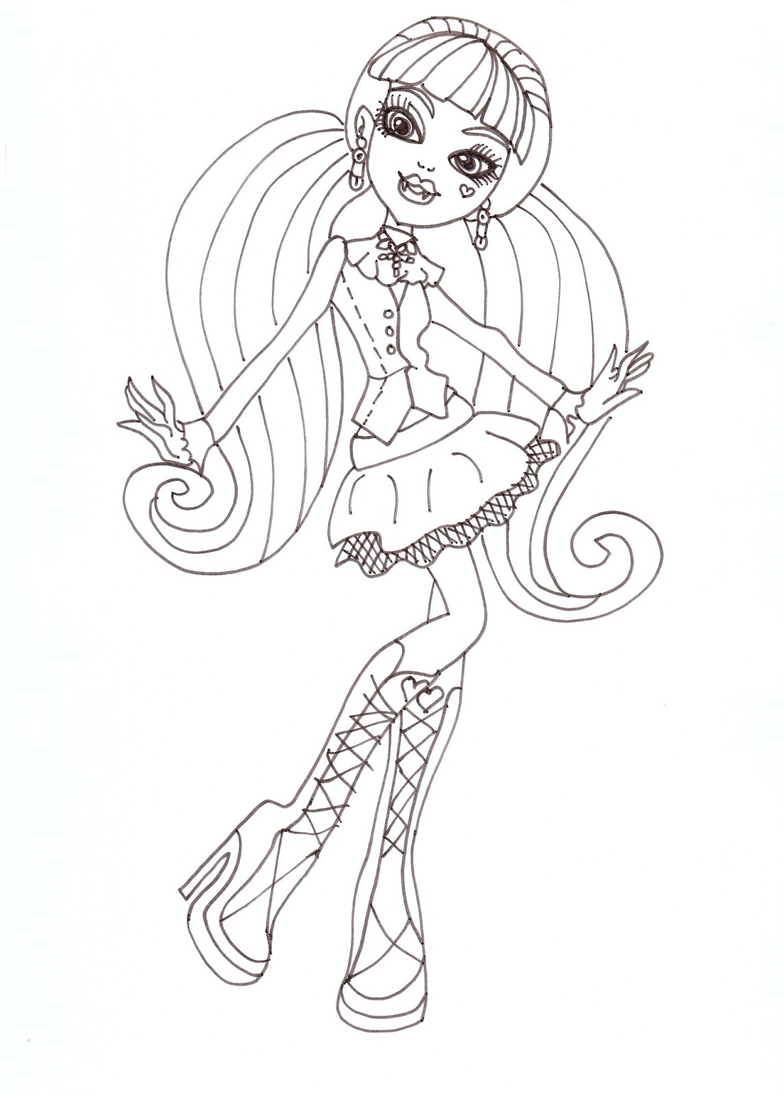 38 Monster High Coloring Pages Printable 6