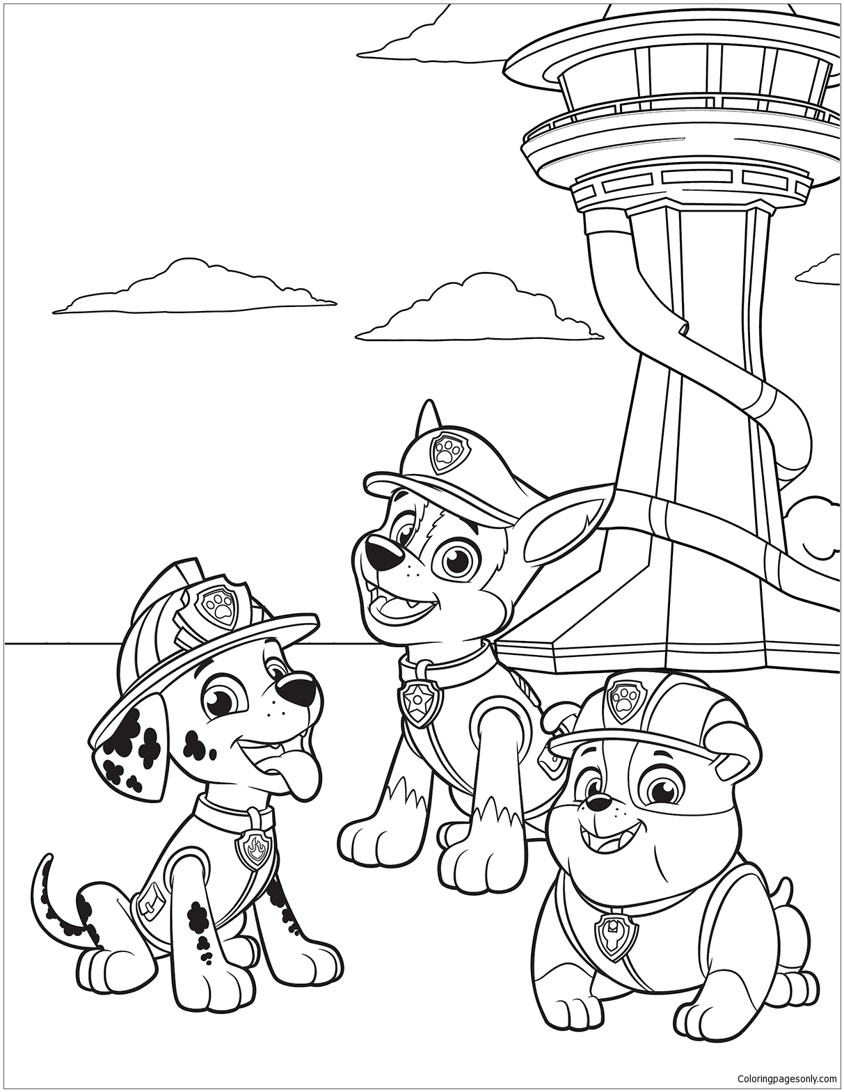 38 Paw Patrol Halloween Coloring Pages Printable 10