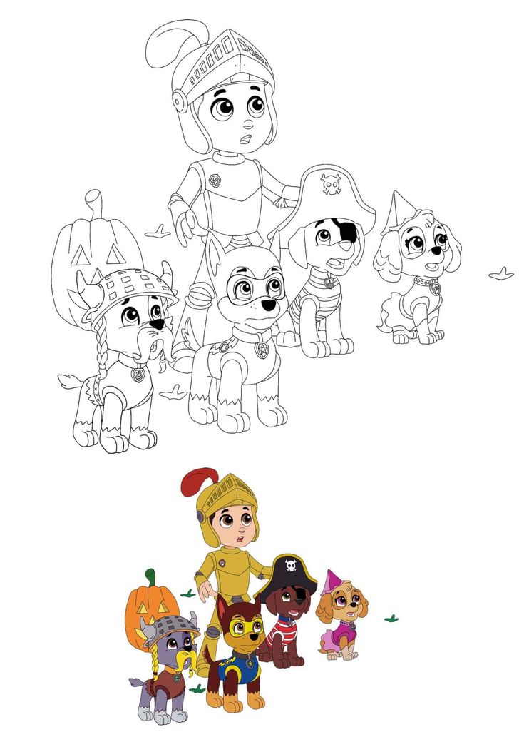 38 Paw Patrol Halloween Coloring Pages Printable 11