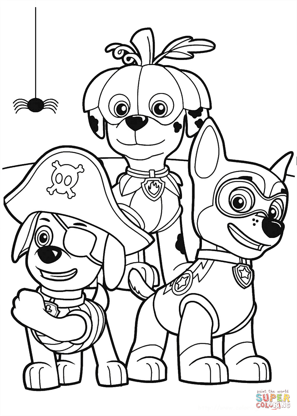 38 Paw Patrol Halloween Coloring Pages Printable 24