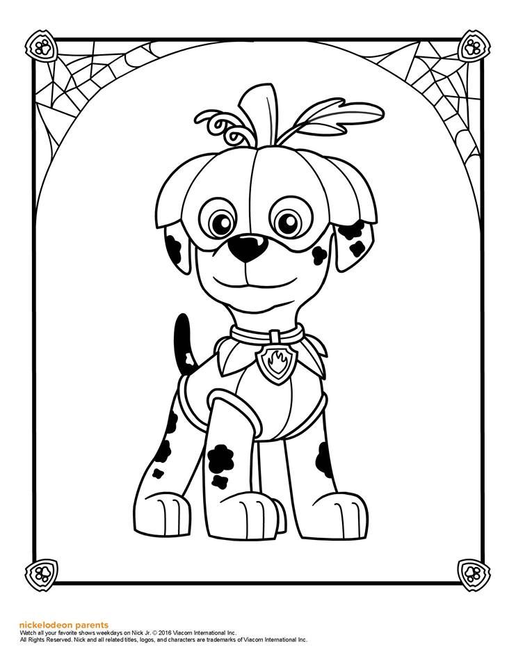 38 Paw Patrol Halloween Coloring Pages Printable 25