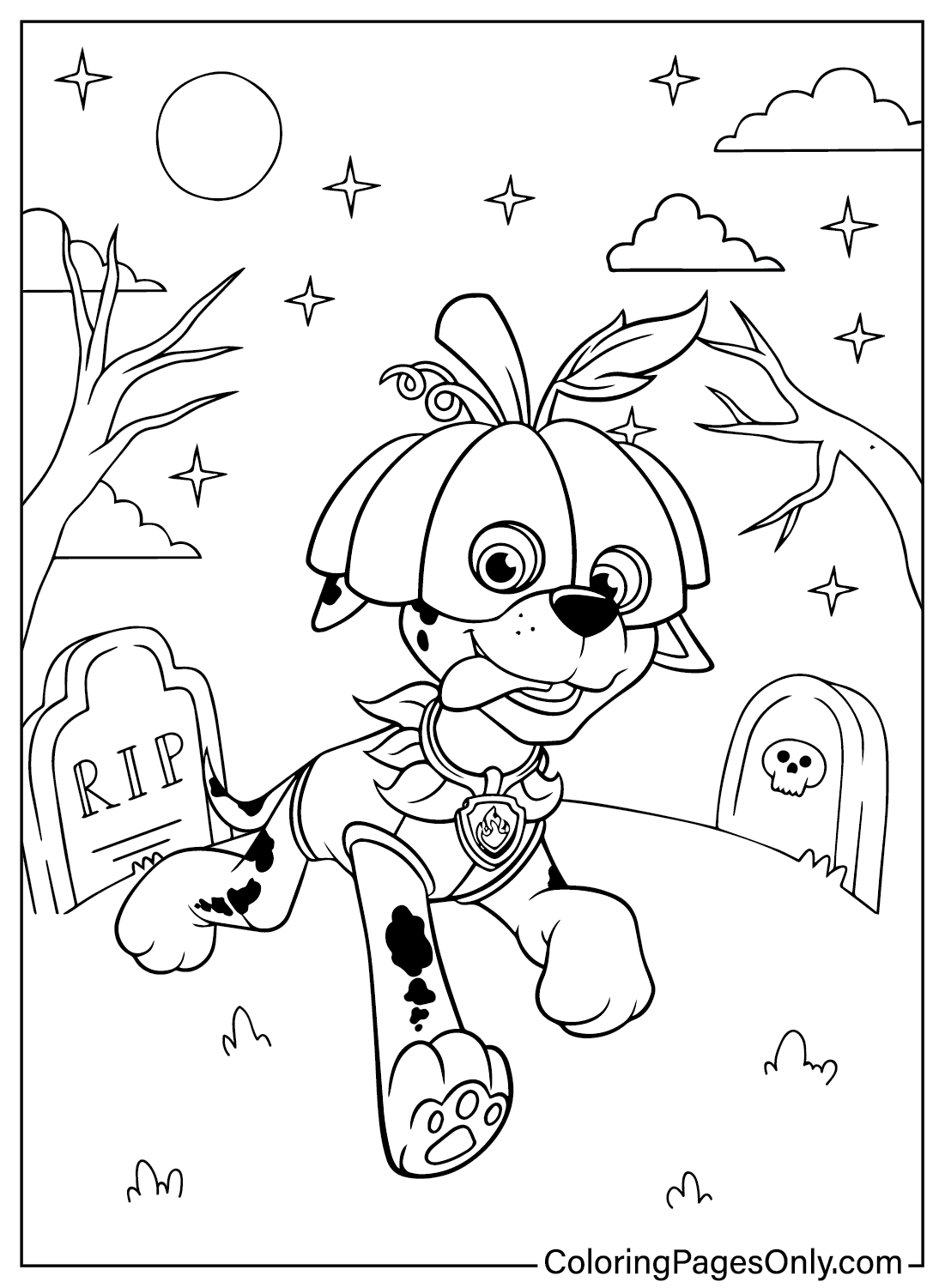 38 Paw Patrol Halloween Coloring Pages Printable 33