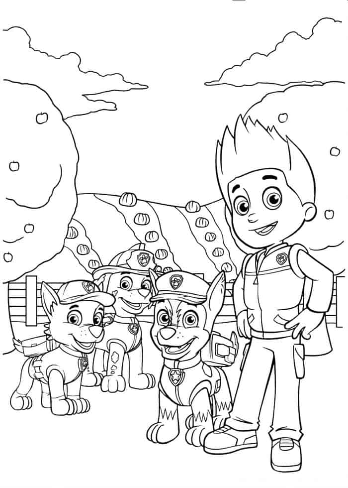 38 Paw Patrol Halloween Coloring Pages Printable 6