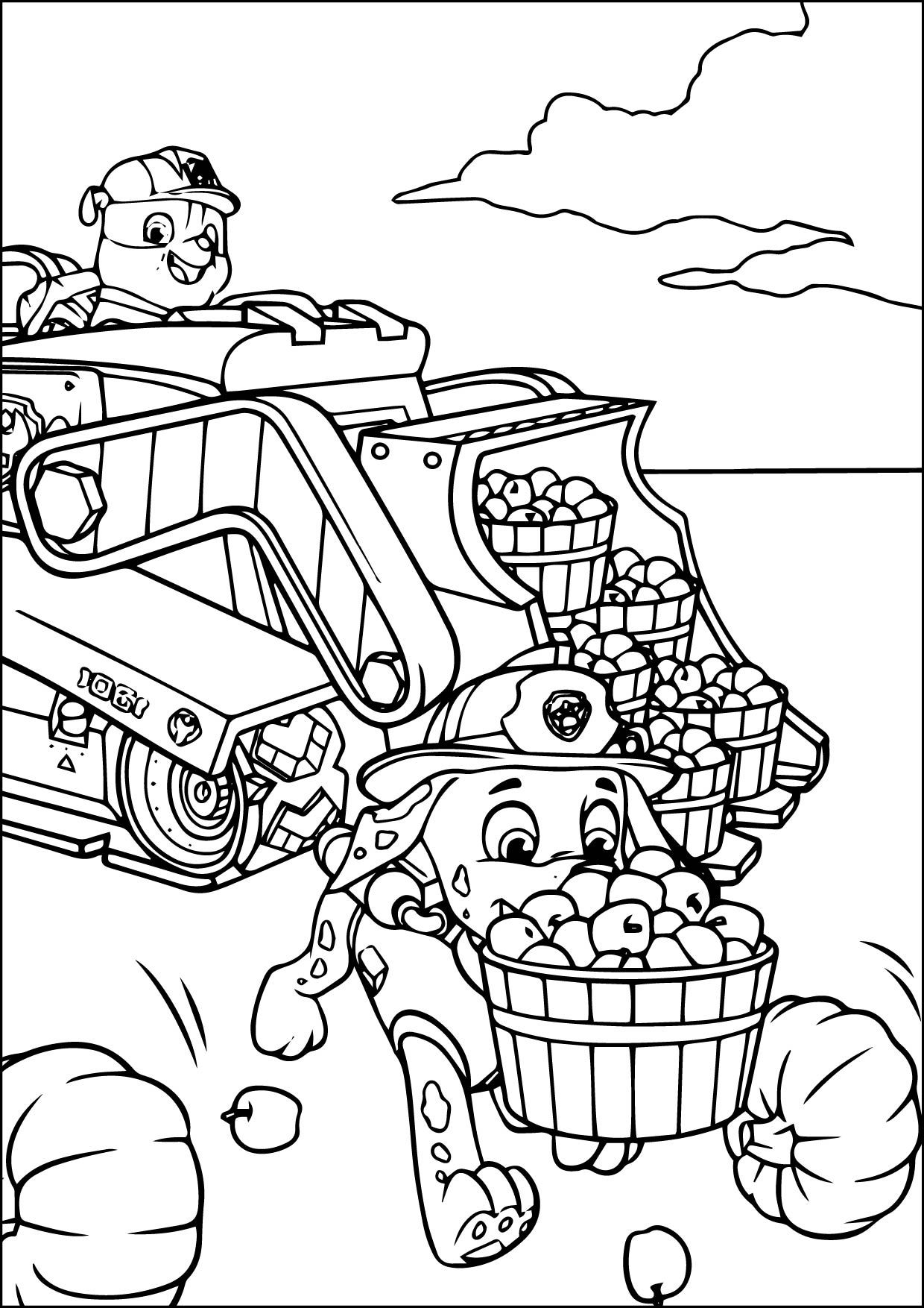 38 Paw Patrol Halloween Coloring Pages Printable 7