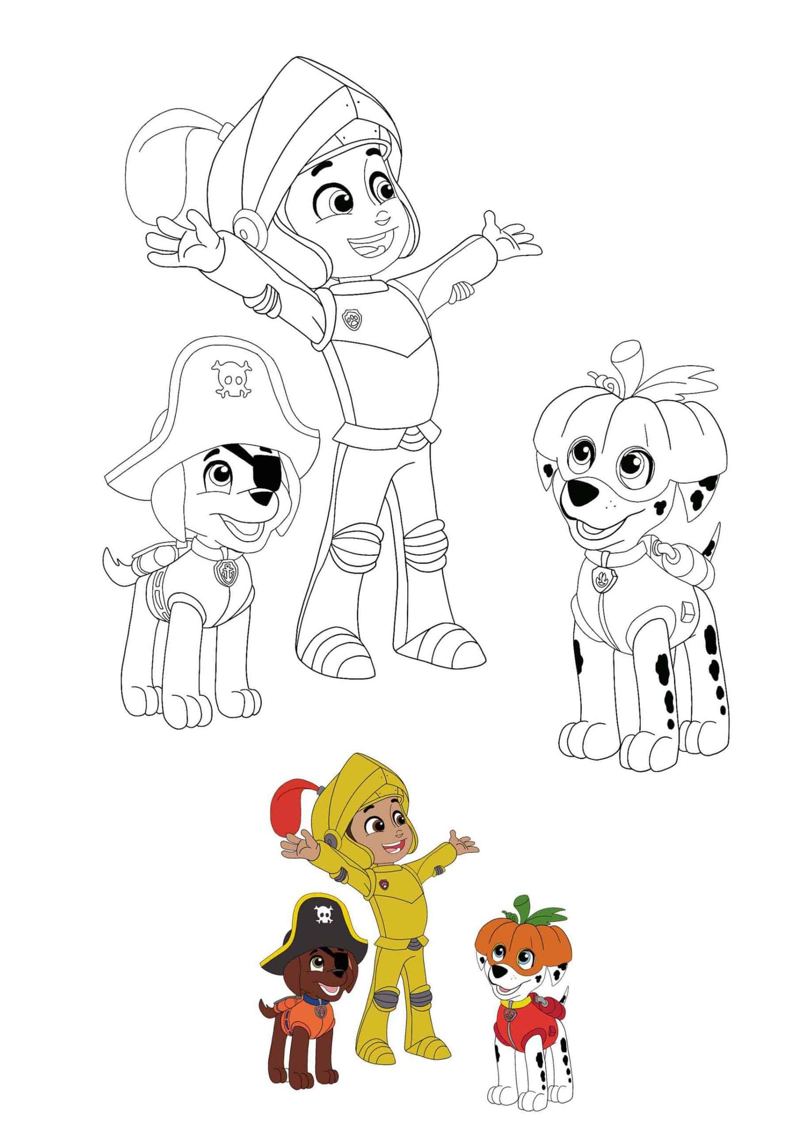 38 Paw Patrol Halloween Coloring Pages Printable 8