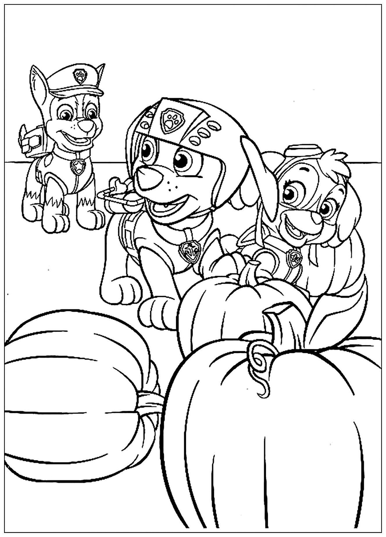 38 Paw Patrol Halloween Coloring Pages Printable 9