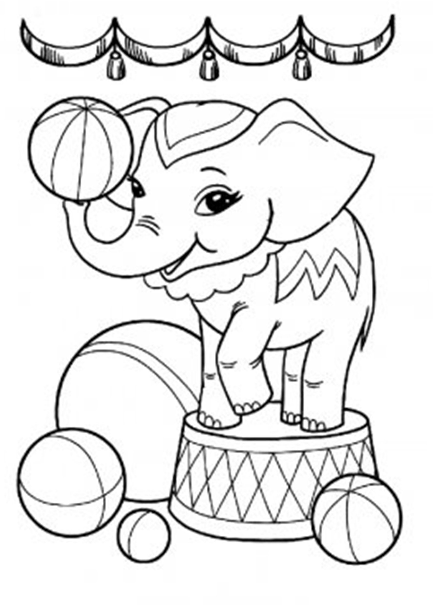 38 Playful Elephant Coloring Pages Printable 14