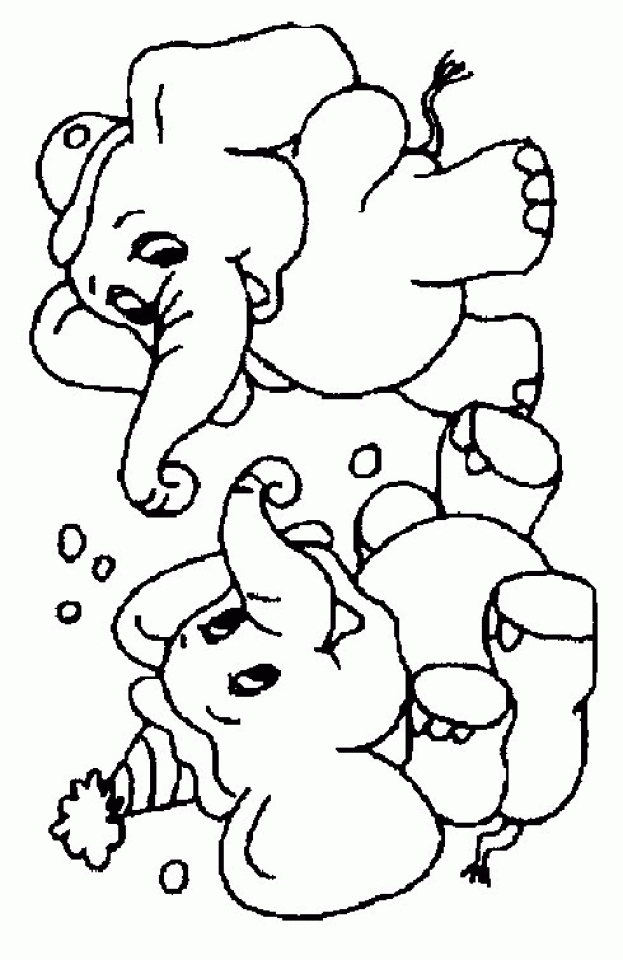 38 Playful Elephant Coloring Pages Printable 21