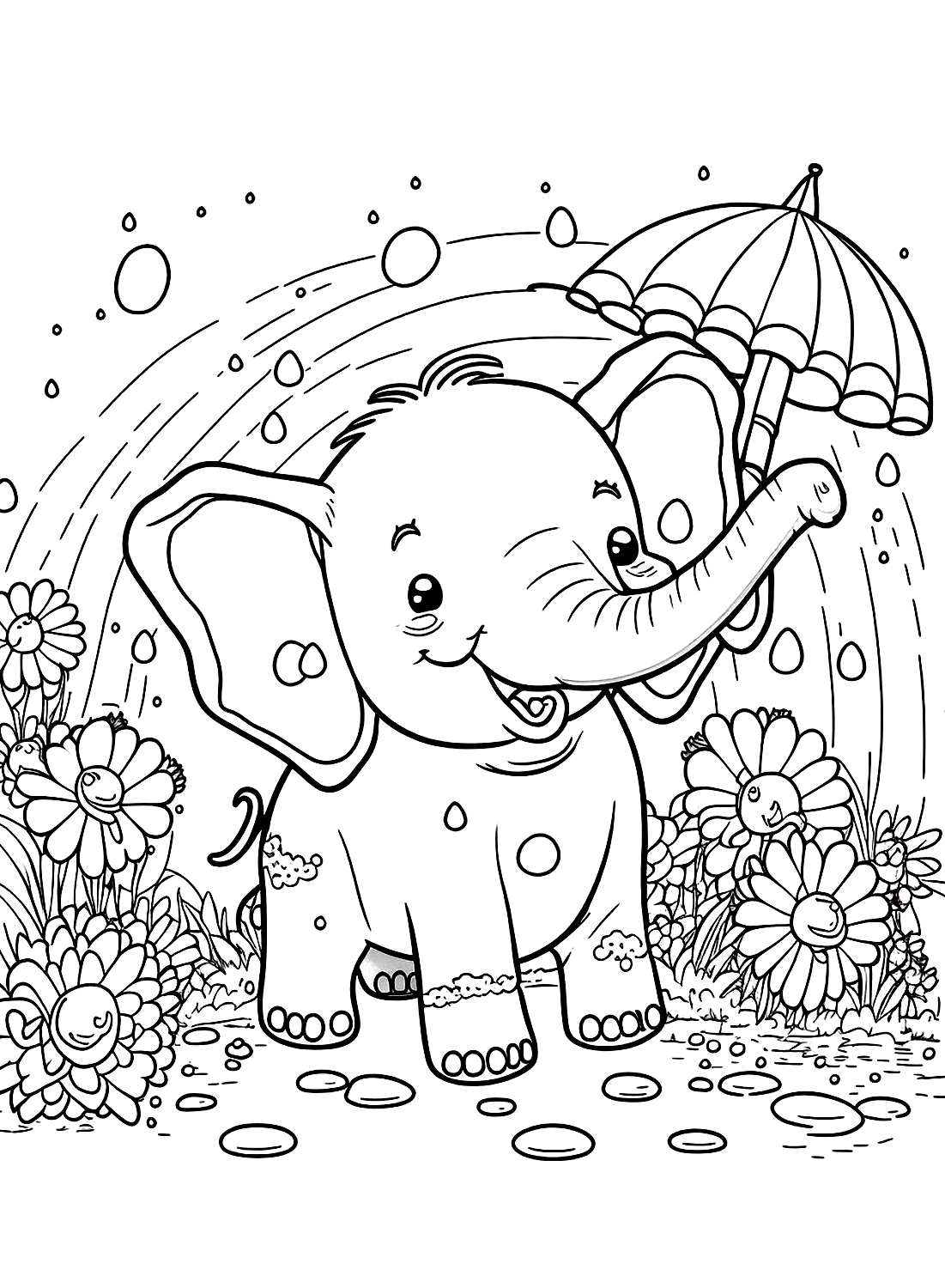 38 Playful Elephant Coloring Pages Printable 3