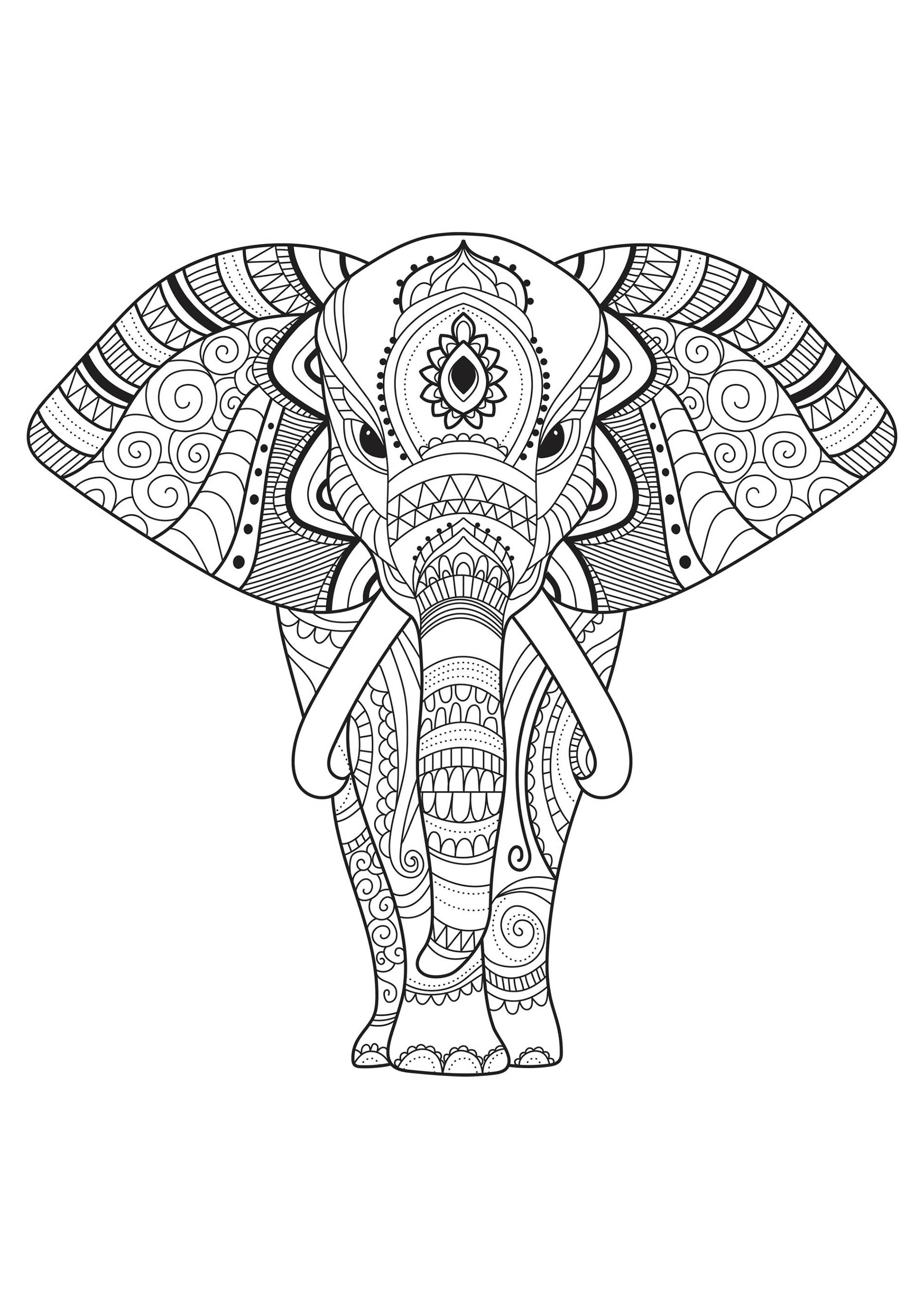 38 Playful Elephant Coloring Pages Printable 8