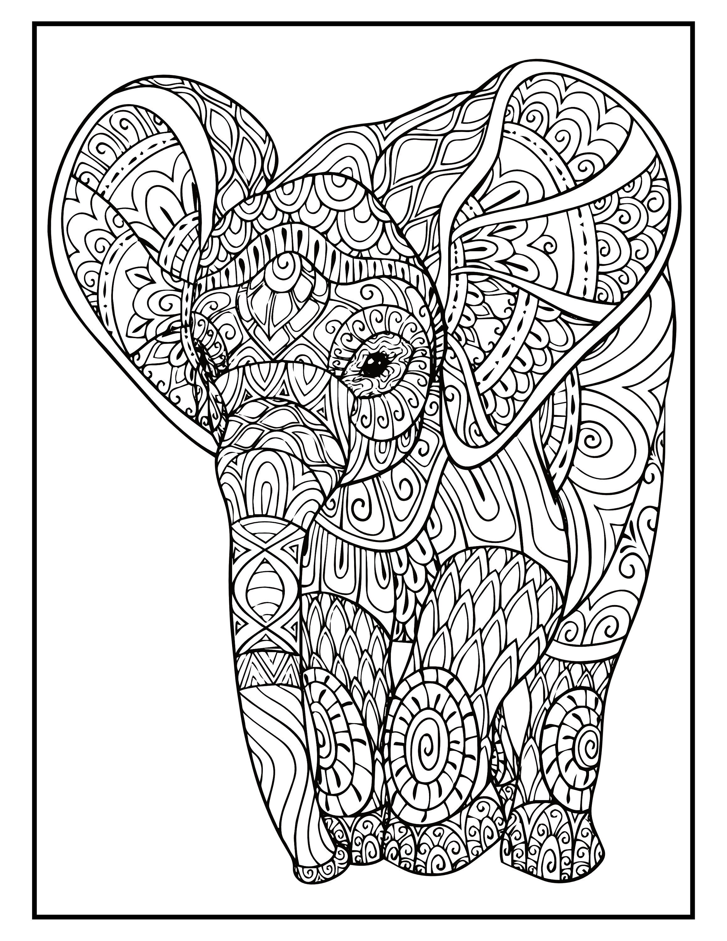 38 Playful Elephant Coloring Pages Printable 9