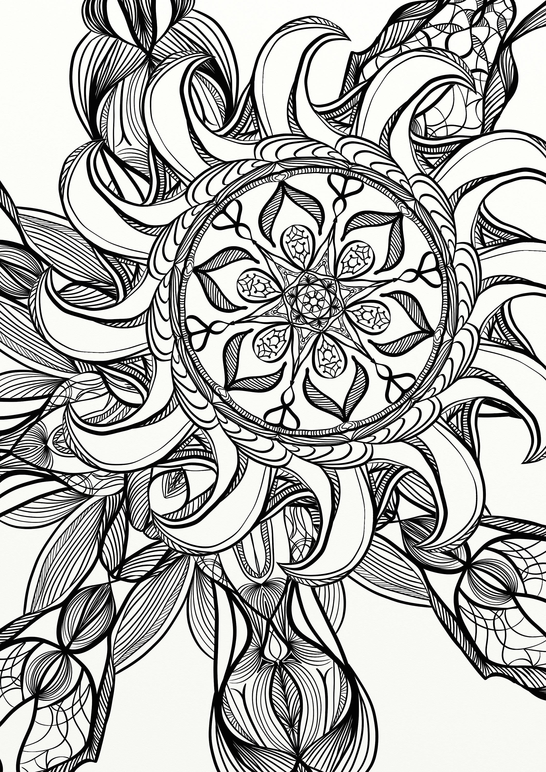 38 Relaxing Baddie Coloring Pages for Adults Printable 16