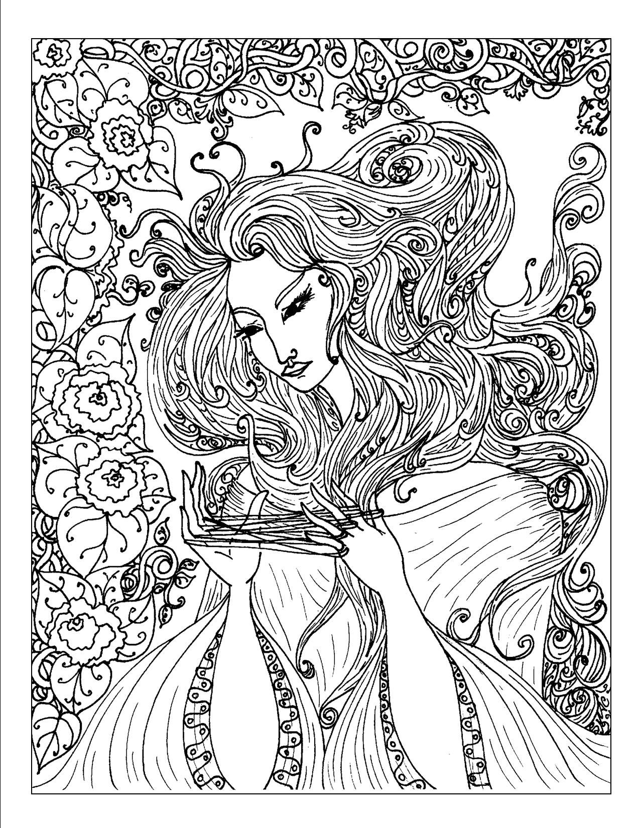 38 Relaxing Baddie Coloring Pages for Adults Printable 31