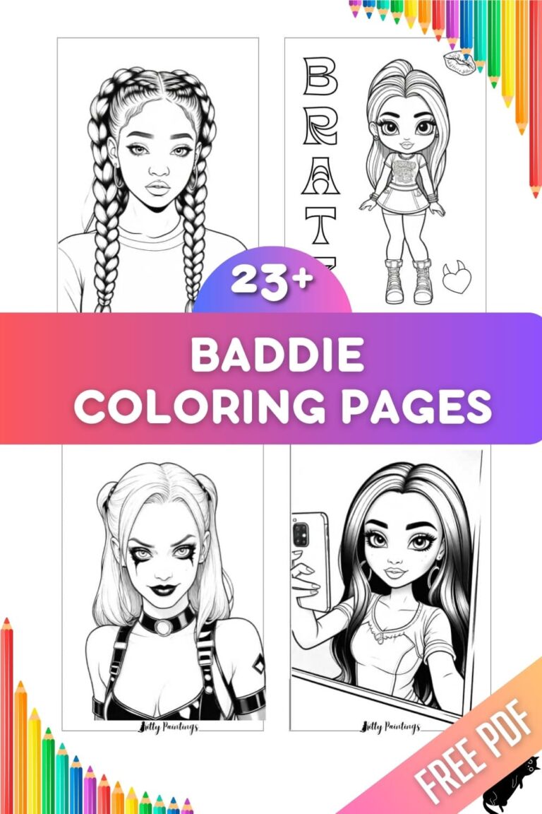 38 Relaxing Baddie Coloring Pages for Adults Printable 5