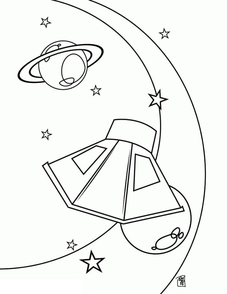 38 Saturn Coloring Pages Printable 6