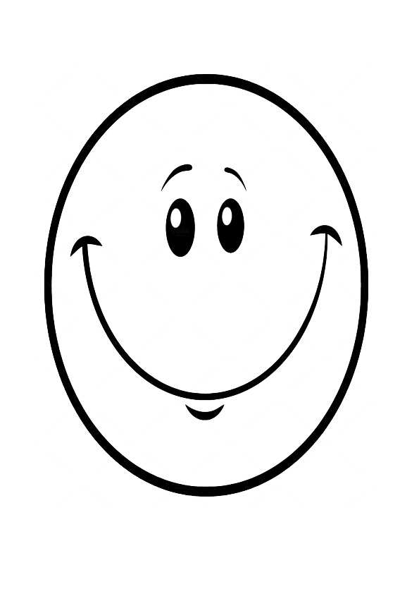 38 Smiley Face Coloring Pages for Kids Printable 4