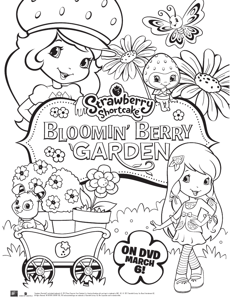 38 Strawberry Shortcake Coloring Pages for Kids Printable 19