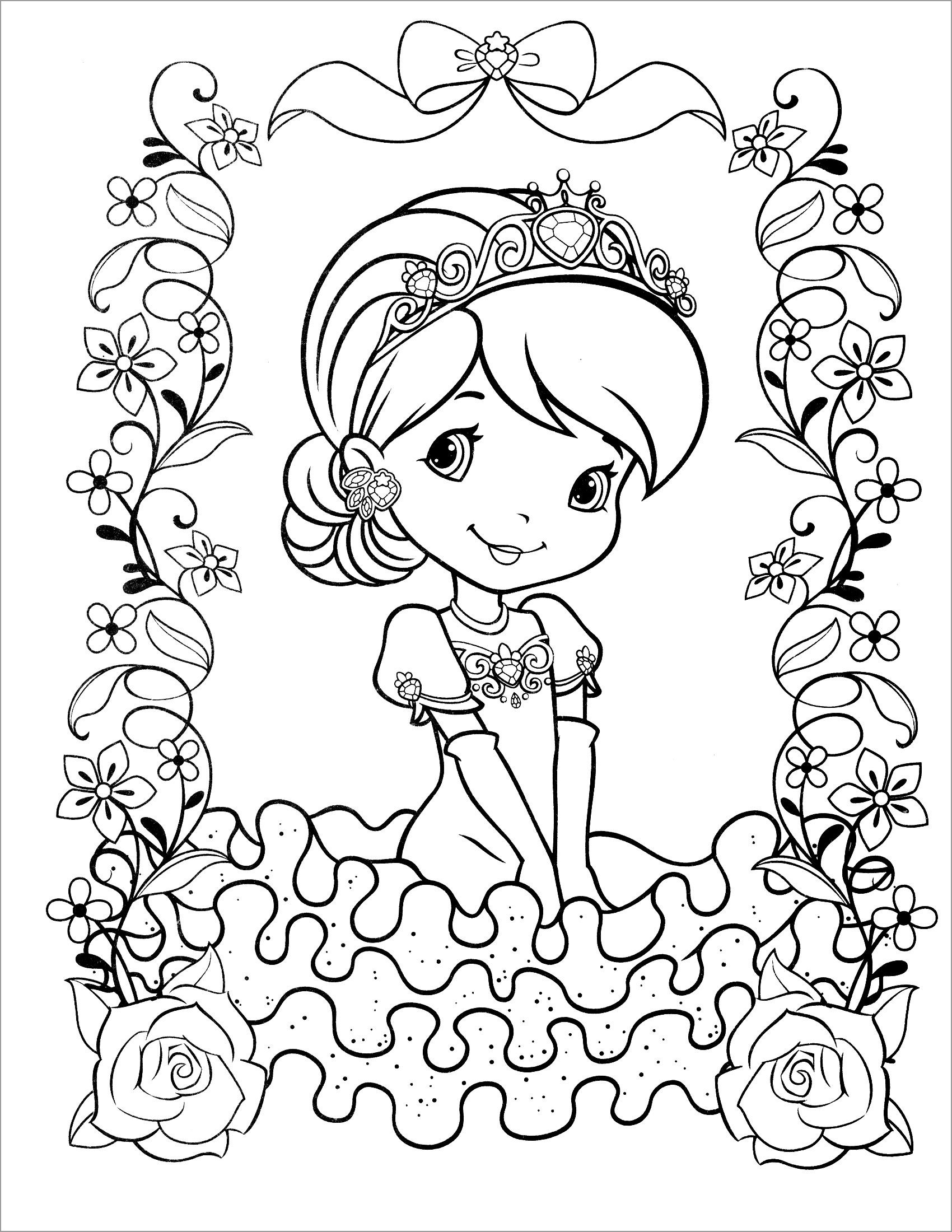 38 Strawberry Shortcake Coloring Pages for Kids Printable 33