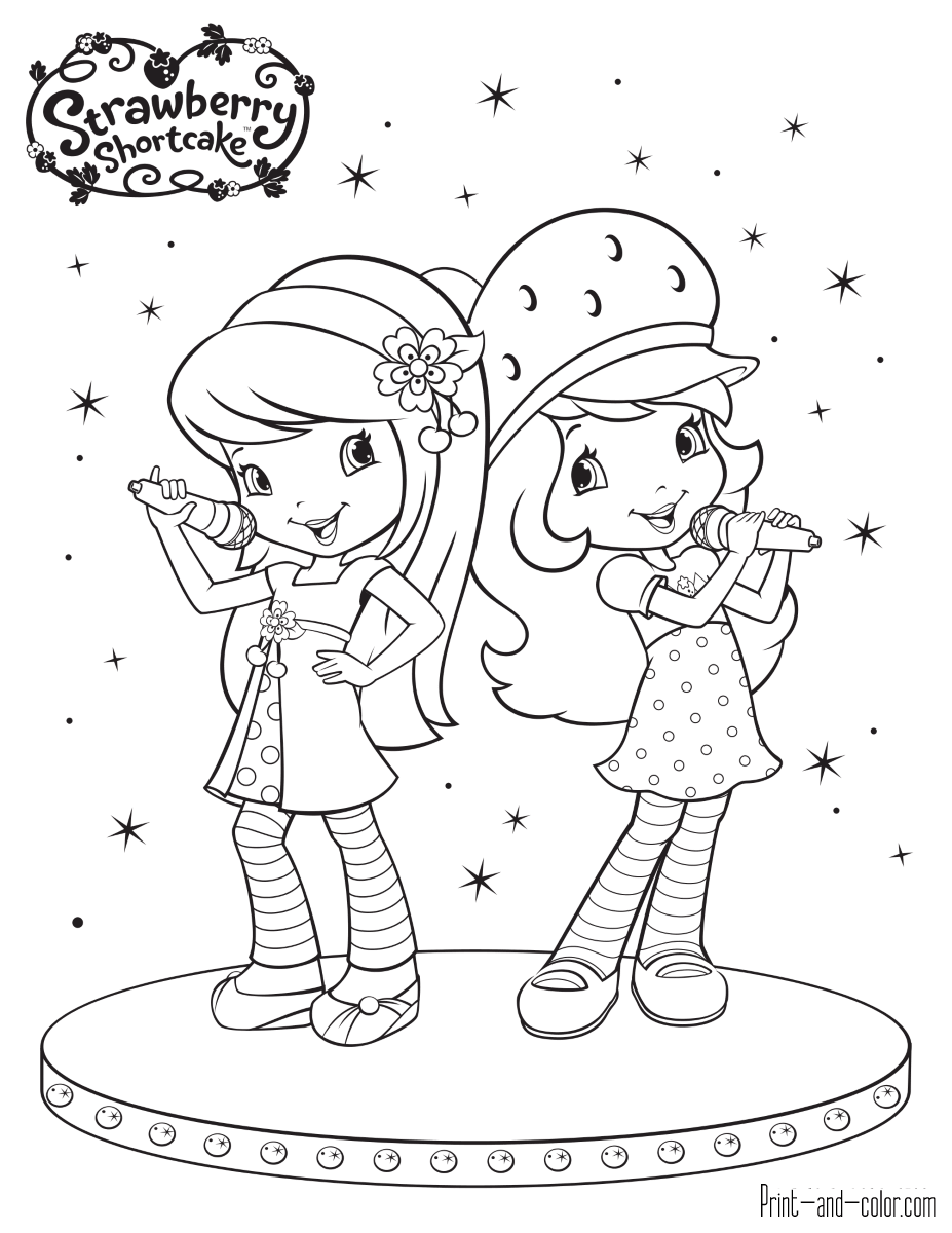 38 Strawberry Shortcake Coloring Pages for Kids Printable 4