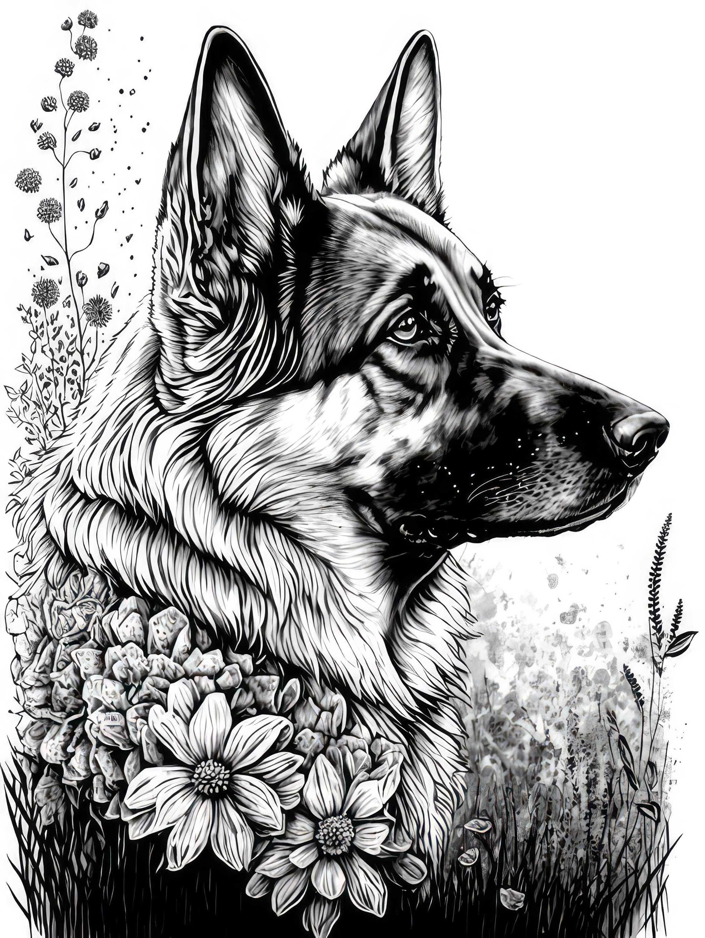 39 German Shepherd Coloring Pages Printable 32