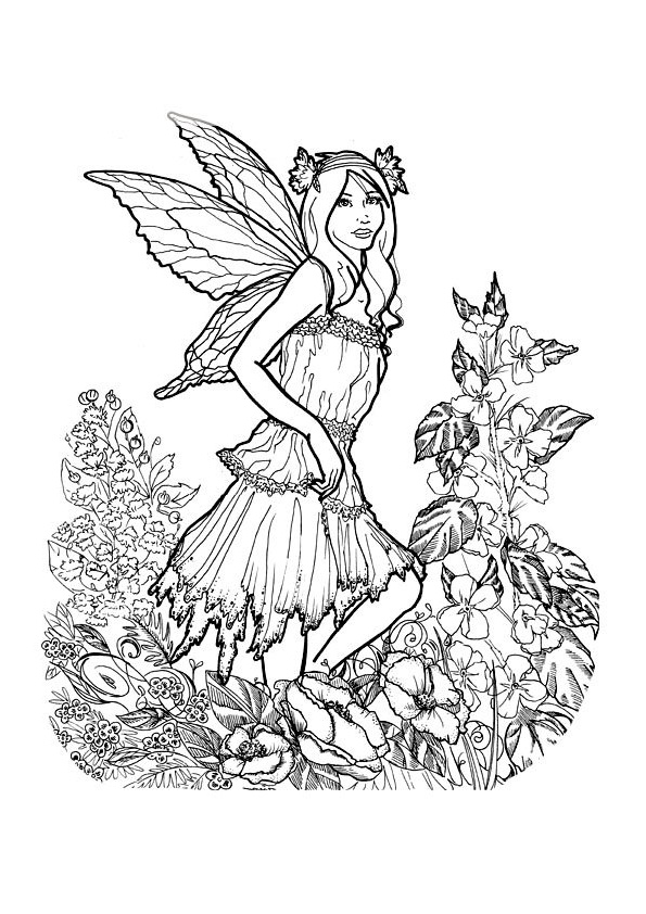 39 Magical Fairy Mandala Coloring Pages Printable 1