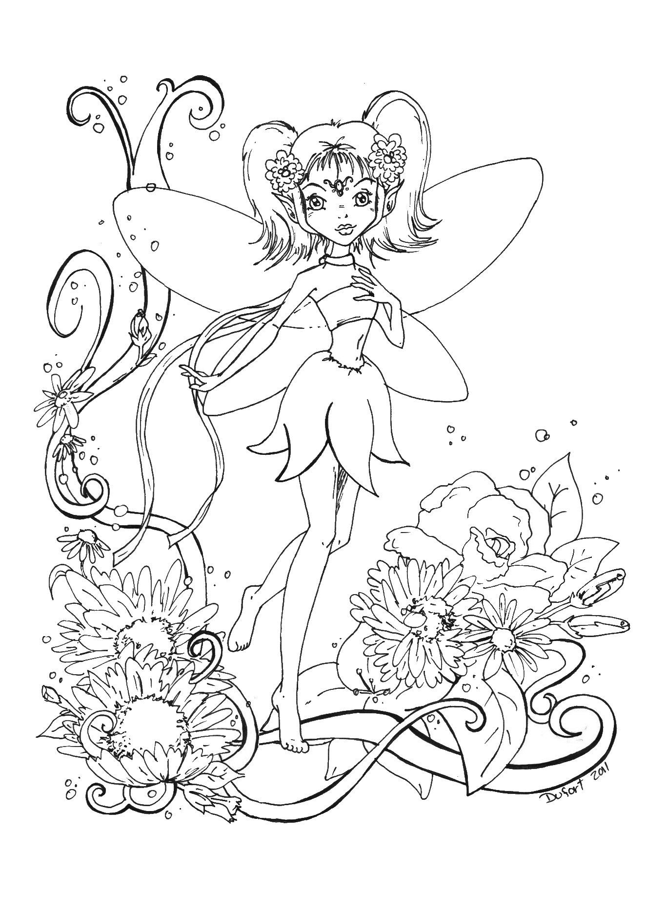 39 Magical Fairy Mandala Coloring Pages Printable 10