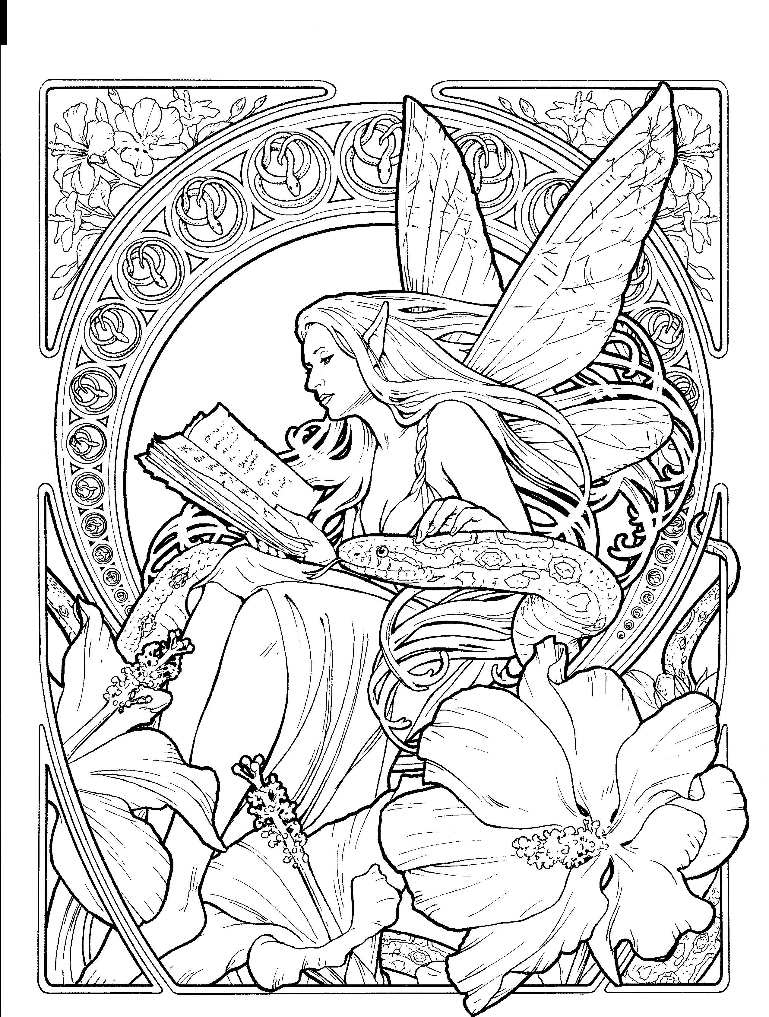 39 Magical Fairy Mandala Coloring Pages Printable 13