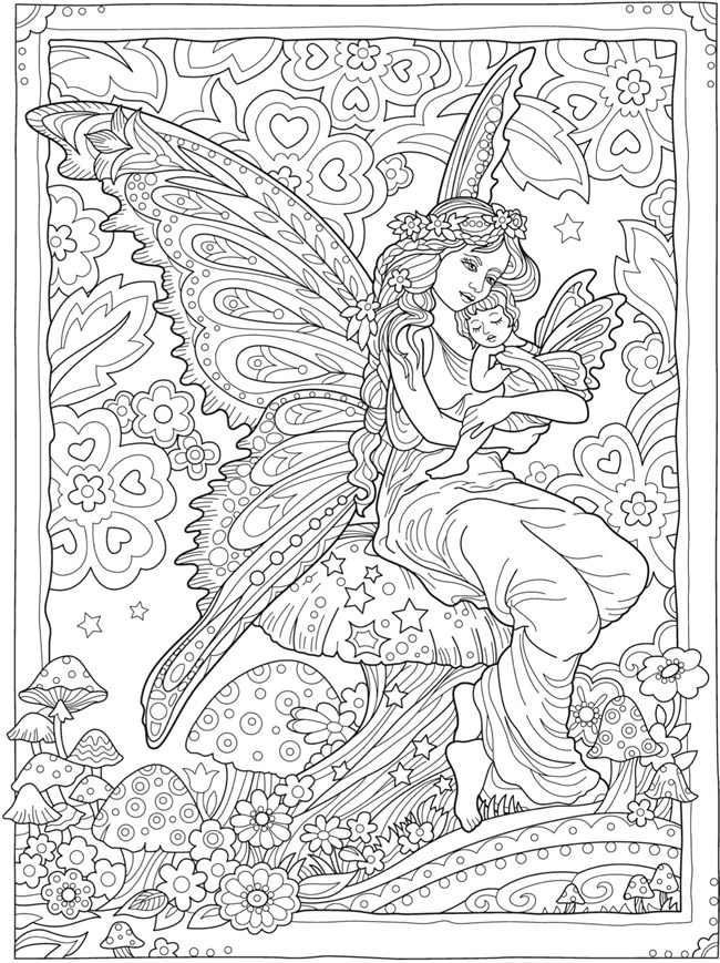 39 Magical Fairy Mandala Coloring Pages Printable 25