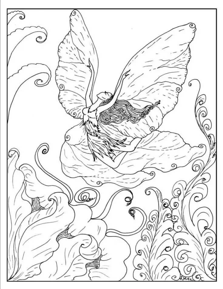 39 Magical Fairy Mandala Coloring Pages Printable 29