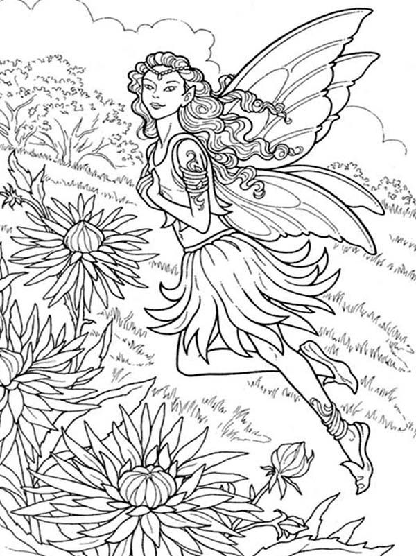 39 Magical Fairy Mandala Coloring Pages Printable 4