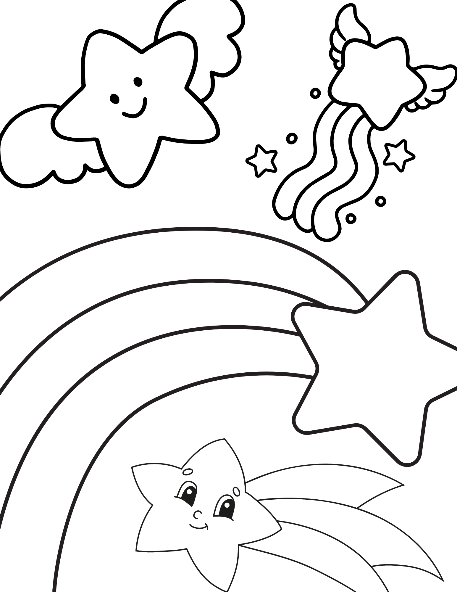 39 Magical Shooting Star Coloring Pages Printable 13