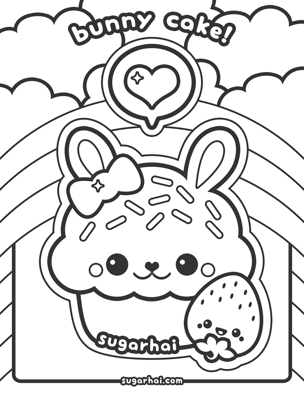 39 Printable Cute Kawaii Food Coloring Pages 2