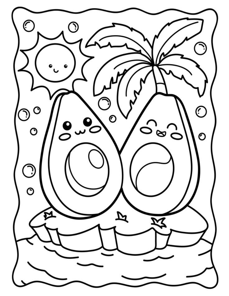 39 Printable Cute Kawaii Food Coloring Pages 5