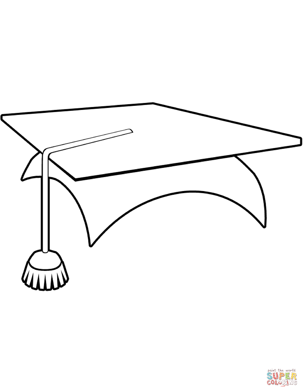 39 Proud Graduation Cap and Gown Coloring Pages Printable 14