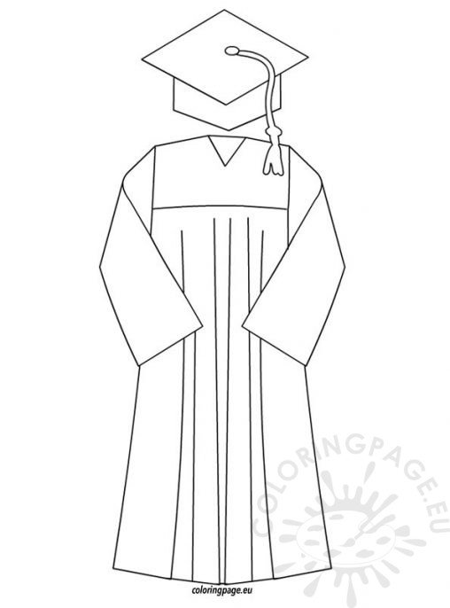 39 Proud Graduation Cap and Gown Coloring Pages Printable 24