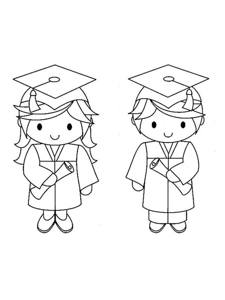 39 Proud Graduation Cap and Gown Coloring Pages Printable 27